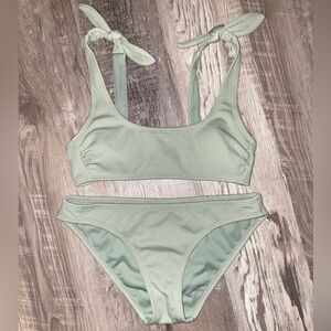 Xhilaration Pastel Green Bow Style Bikini Set - Size S